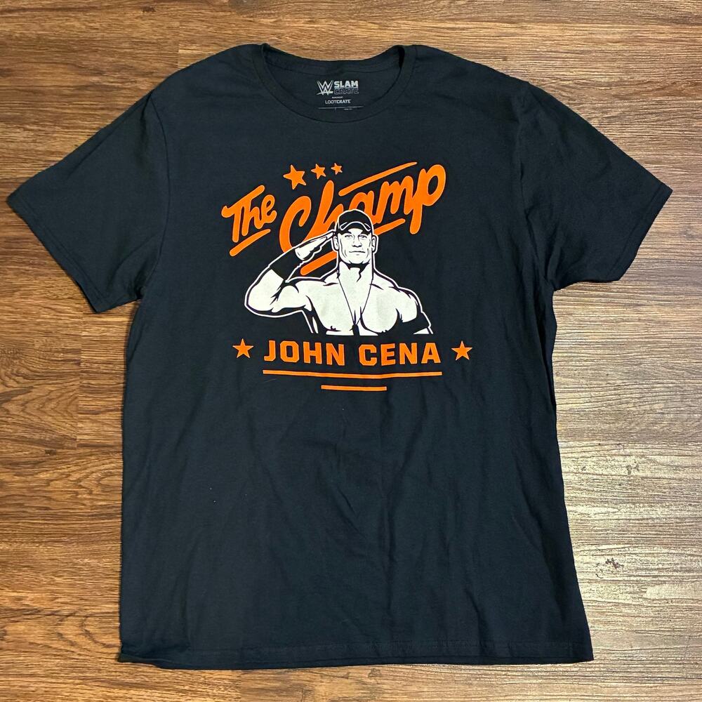 John Cena The Champ Shirt Size Large WWE Slam‎ Crate Loot Crate Deadstock